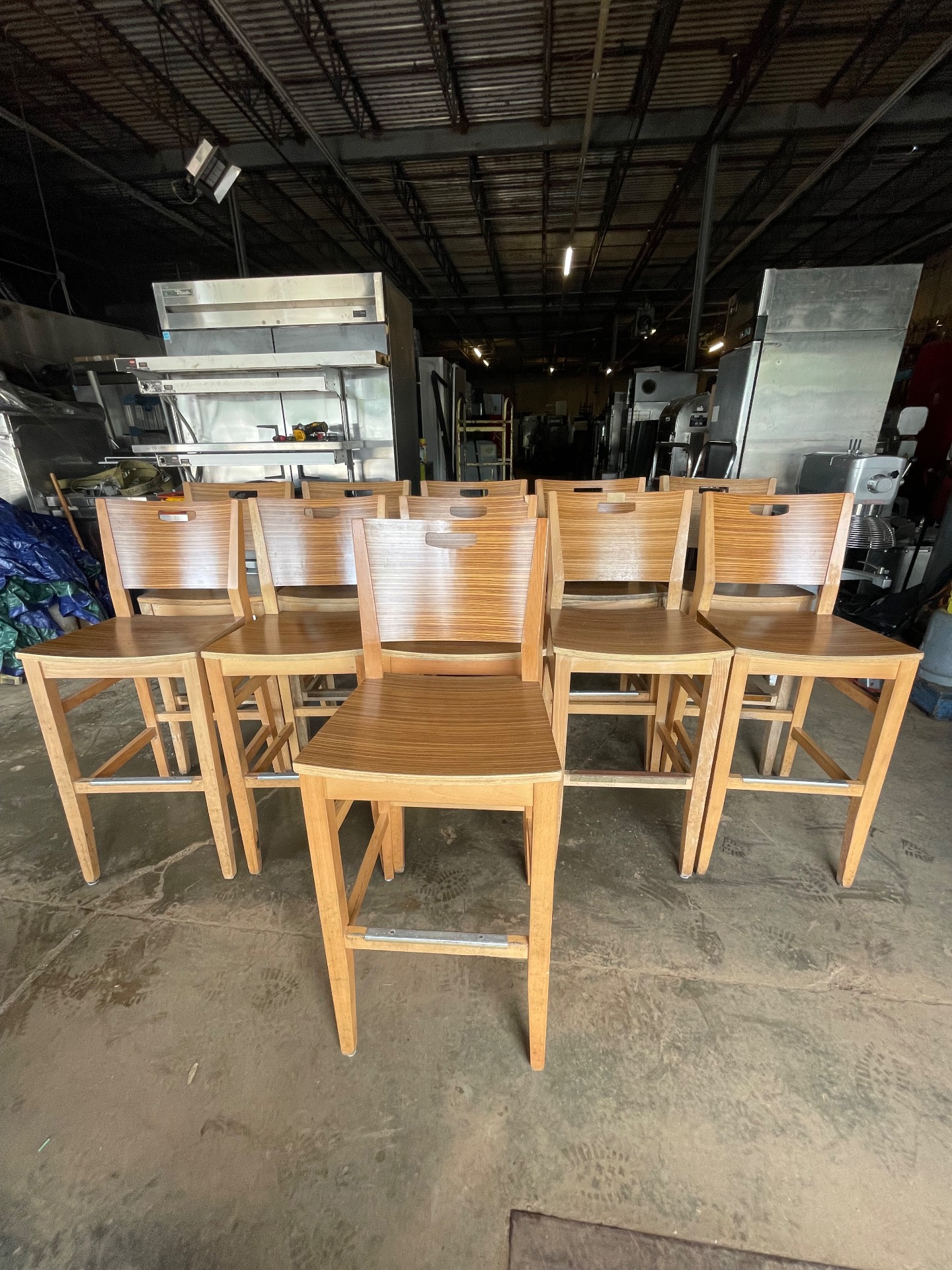 Plymold Commercial Wooden Chair Set - Good Condition