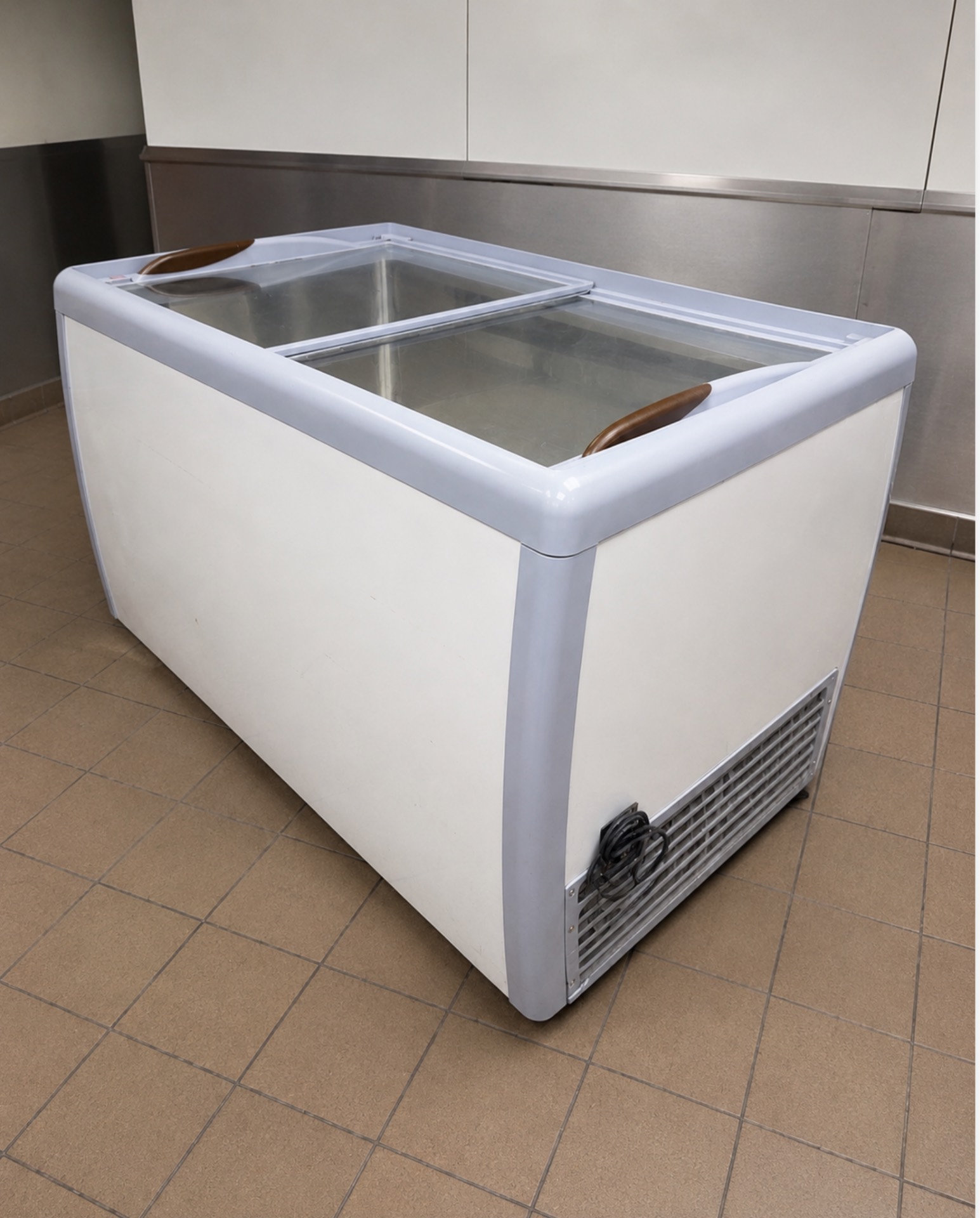 Commercial Chest Freezer with Glass Lids - Good Condition